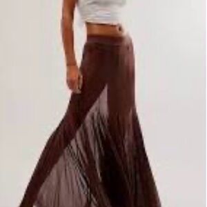 Free People Godet Girl Mesh Skirt